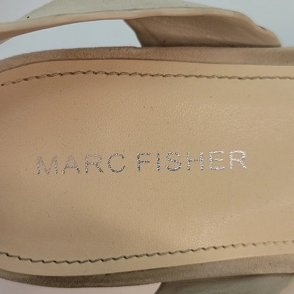 Marc Fisher Faithful Cork Wedge Espadrille Sandals Size 7
